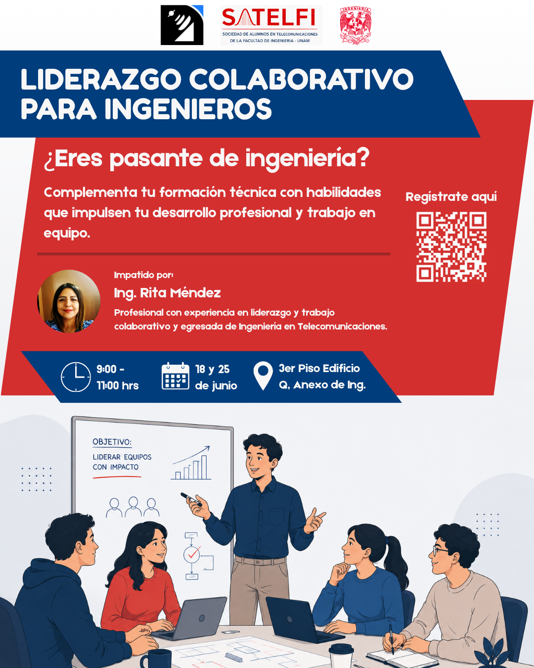 Cartel del taller Liderazgo colaborativo para ingenieros